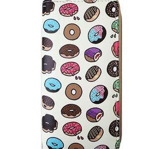 Donuts Print Zip Around Wallet